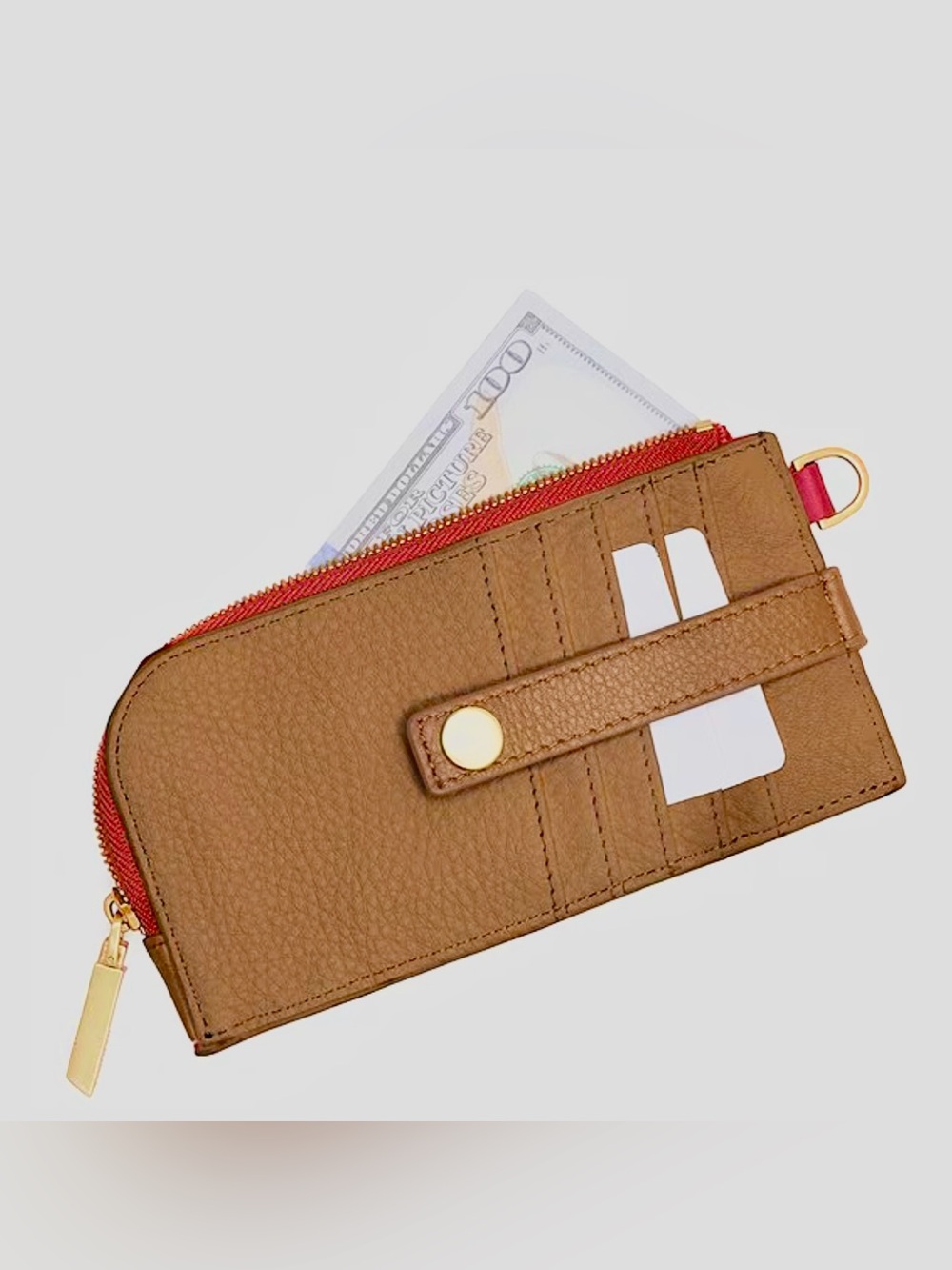 New Hammitt Mahogany Tan Leather 210 East Wallet